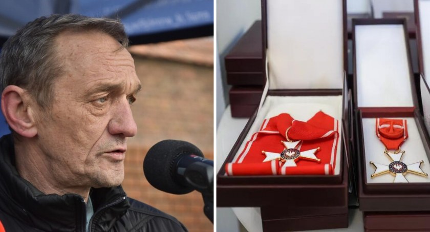Franciszek Langner odznaczony Krzyżem Komandorskim Orderu Odrodzenia Polski (Fot. Agnieszka Świderska/ Przemysław Keler KPRP)