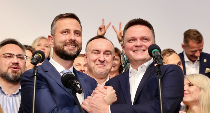 Liderzy Trzeciej Drogi - Władysław Kosiniak-Kamysz (PSL) i Szymon Hołownia (Polska 2050) (fot. Twitter/Michał Kobosko)