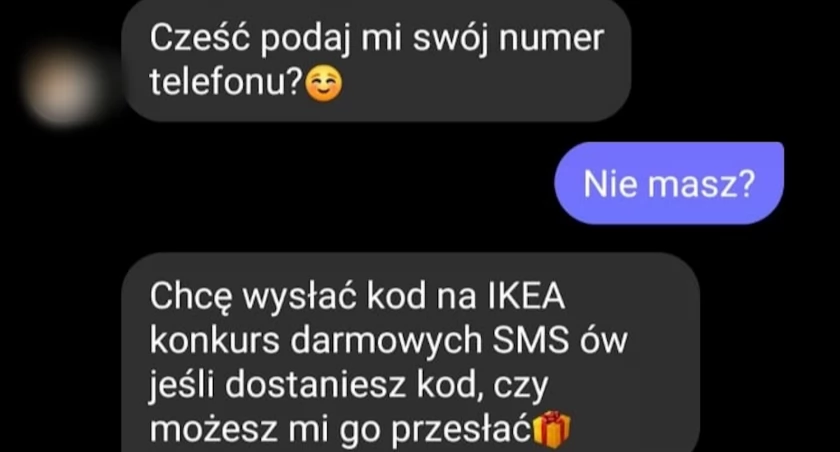 Fot. Oszustwo na konkurs IKEA zaczyna się od niewinnej prośby o numer telefonu (Fot. KPP Wągrowiec)