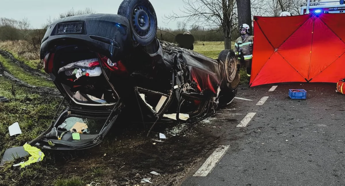 Groźny wypadek na trasie Osiek n. Notecią - Żuławka