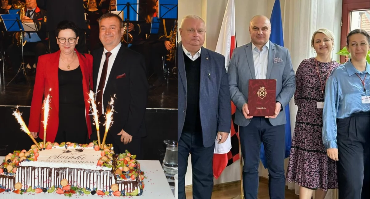 Jan Pertek, były już dyrektor Miejskiego Centrum Kultury w Czarnkowie i Paweł Zajda, nowy dyrektor MCK (Fot. MCK Czarnków)