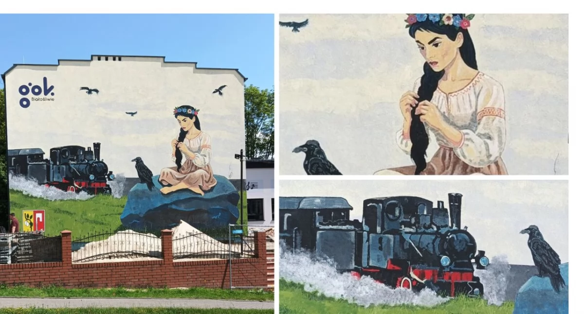 Nowy mural Filipa Kowalskiego na ścianie GOK (Fot. Filip Kowalski)