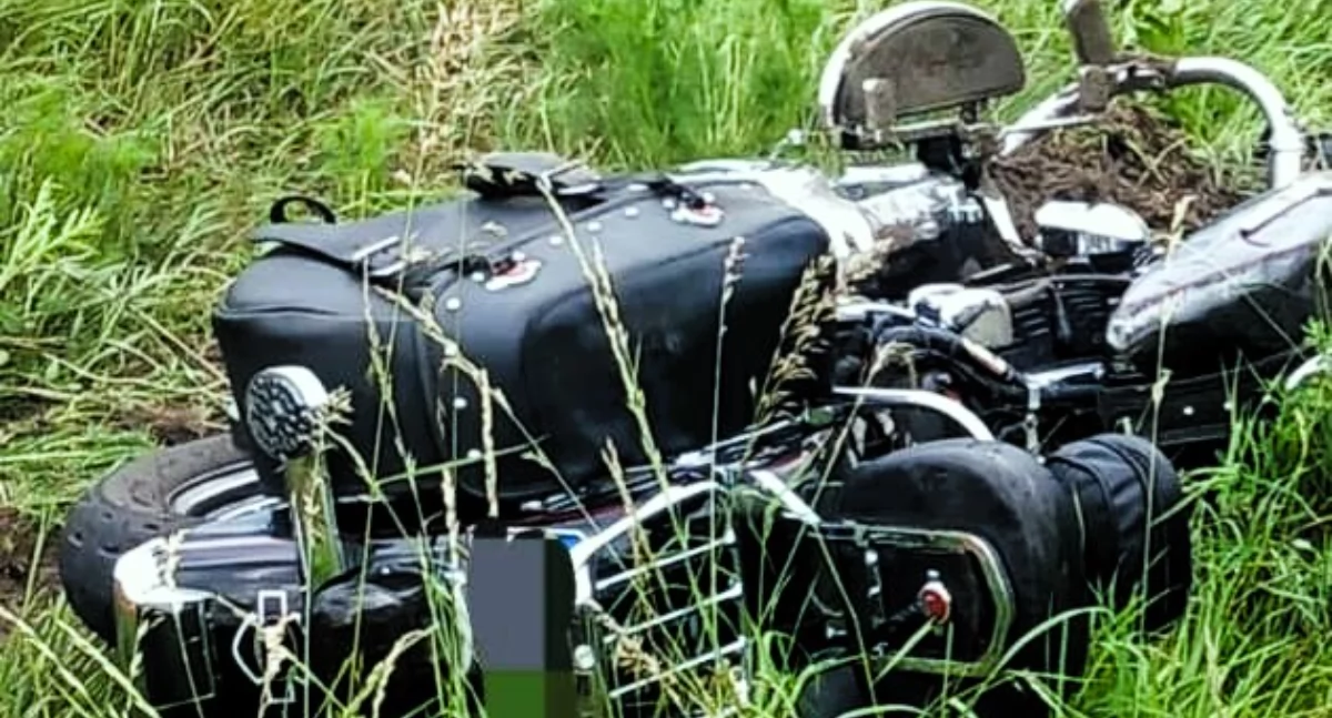 Śmiertelny wypadek motocyklisty w Starej Łubiance (Fot. OSP Stara Łubianka)