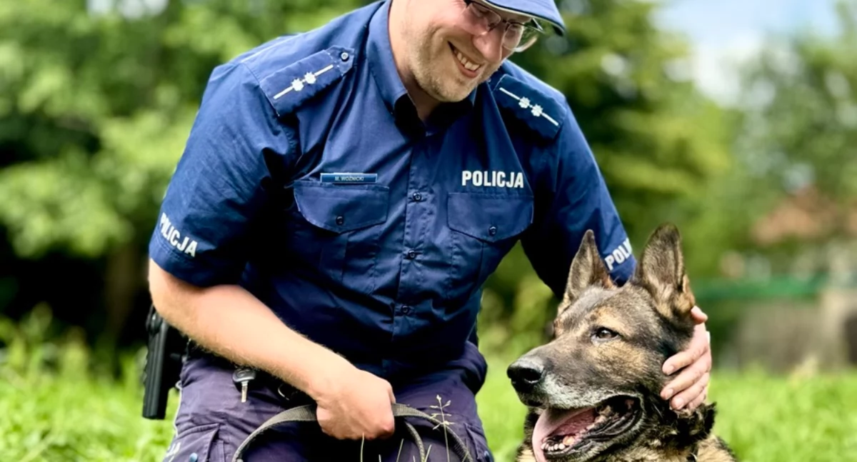 Portos po blisko 10 latach służby odszedł na emeryturę (Fot. KPP Czarnków)