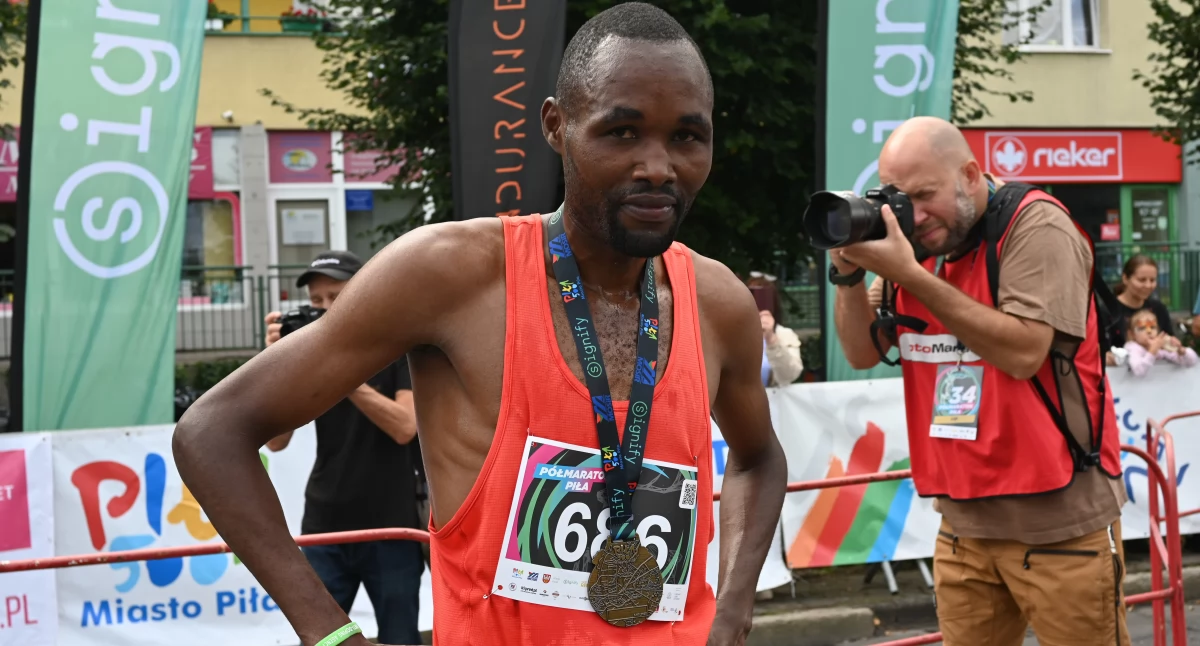 Abraham Kiplimo, zwycięzca 34. Międzynarodowego Półmaratonu Piła (Fot. Agnieszka Świderska)