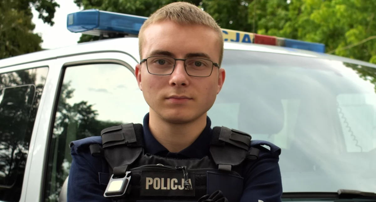 St. post. Jakub Totoń zatrzymał po służbie sklepowego złodzieja (Fot. KPP Złotów)