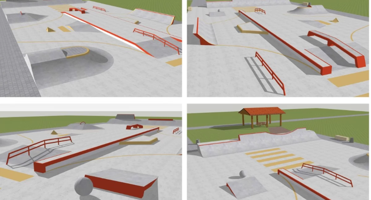 Wizualizacja rozbudowy skateparku w Wałczu (Fot. UM Wałcz)