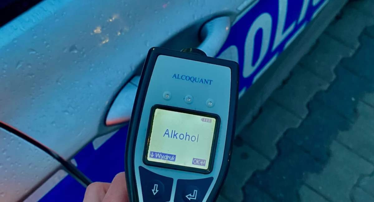 37-letni kierowca audi miał we krwi blisko 4 promile alkoholu (Fot. KPP Czarnków)