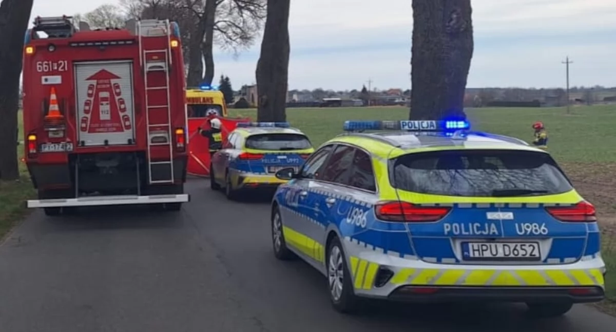 Tragedia rozegrała się na drodze Stawnica - Złotów (Fot. KPP Złotów)