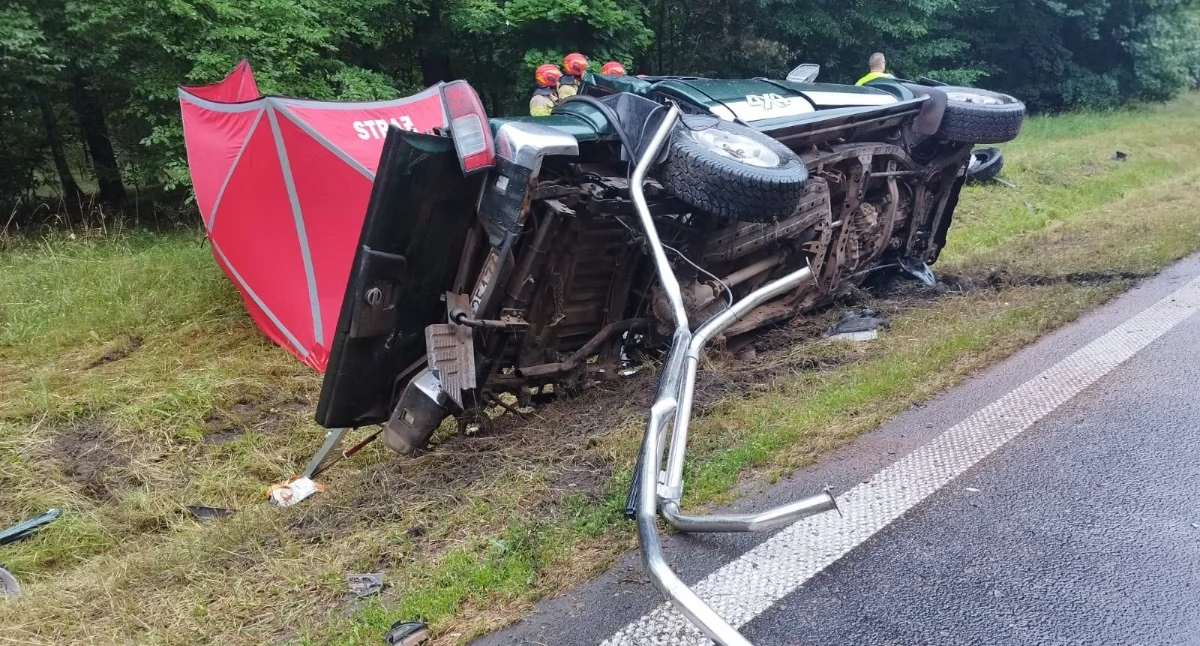 Śmiertelny wypadek na DK11 w Jastrowiu (Fot. KPP Złotów)