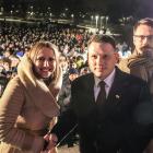 Sławomir Mentzen na spotkaniu w Parku na Wyspie w Pile (fot. FB/Sławomir Mentzen)
