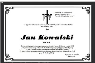 Nekrologi Piła - osoby zmarłe kondolencje i pogrzeby | pilaonline.pl