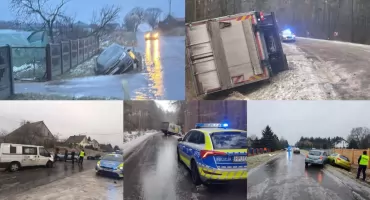 Gołoledź w regionie. Ponad 200 kolizji w Wielkopolsce
