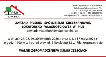 Zawiadomienie o walnym zgromadzeniu