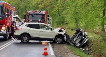 Wypadek na DW180 pod Trzcianką. Wśród rannych 4-letnie dziecko