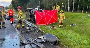 Śmiertelny wypadek na DK10 w Śmiłowie
